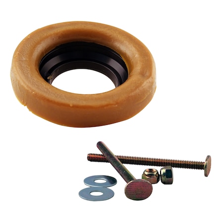 Westbrass Wax Ring and Bolts for Toilet Bowl D6033-40